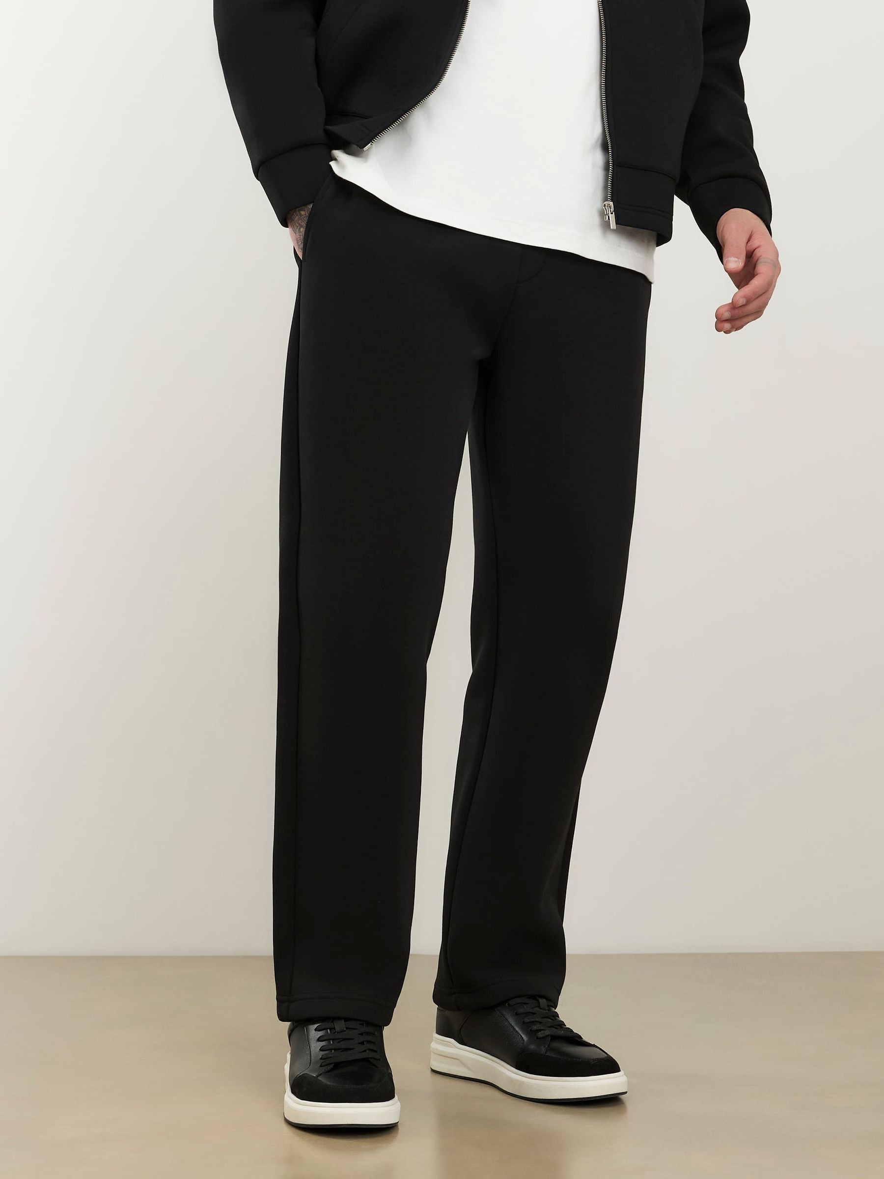 River Island Black Regular Fit Premium Joggers