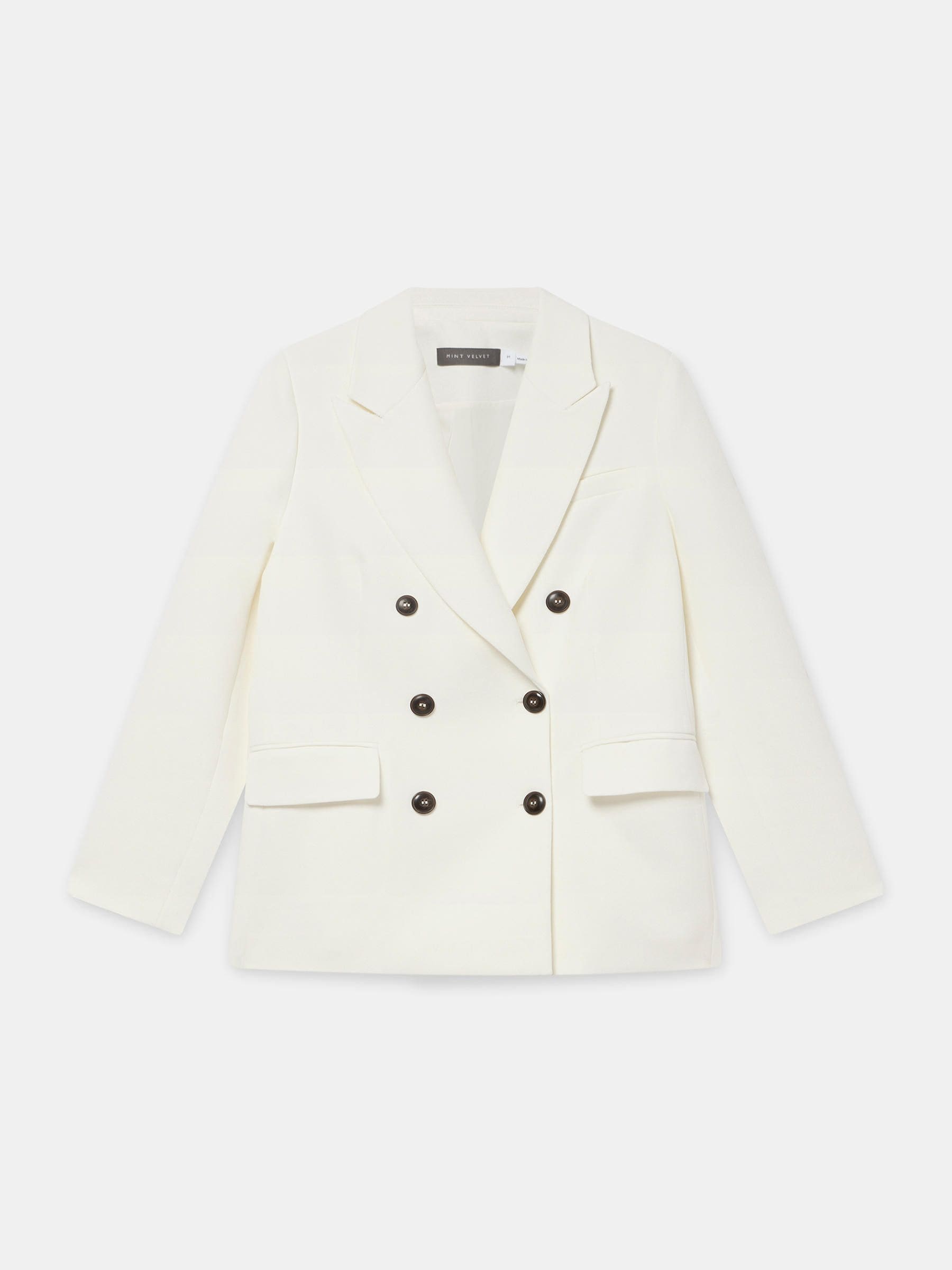 Mint Velvet White Double Breasted Blazer