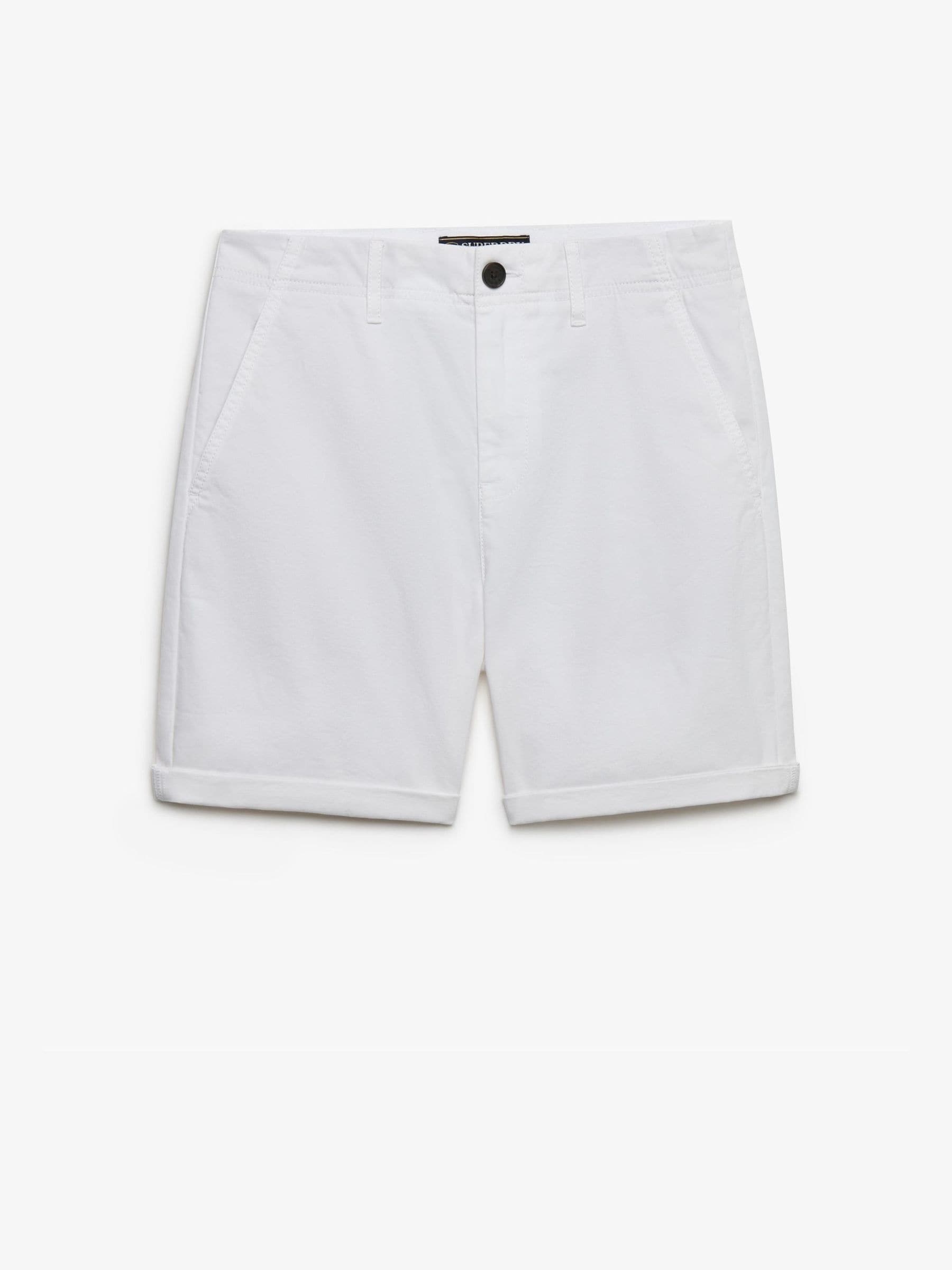 Superdry Mujer Blanco Chino Shorts - Imagen 1