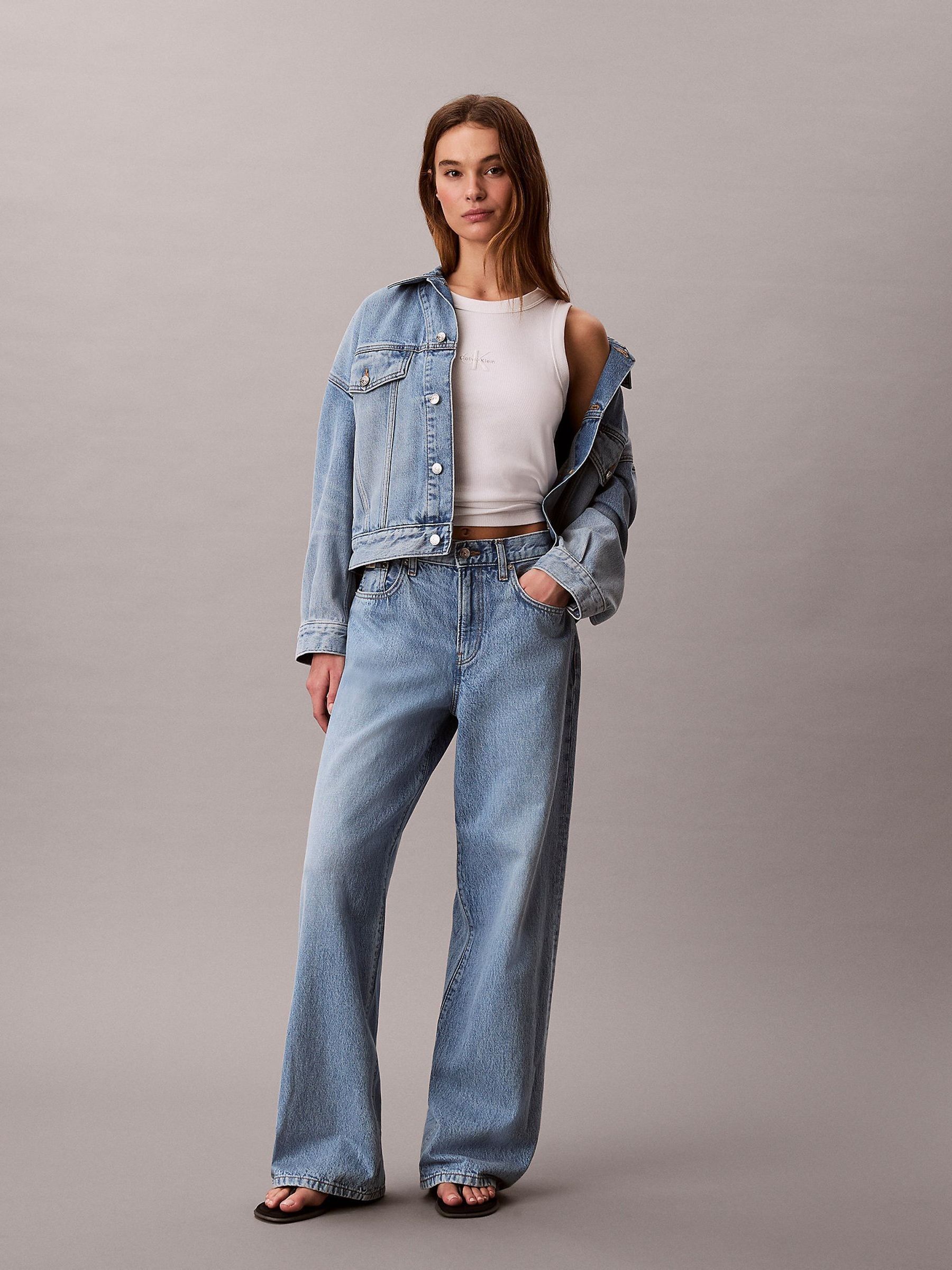 Calvin Klein Jeans Blue Wide Leg Jeans