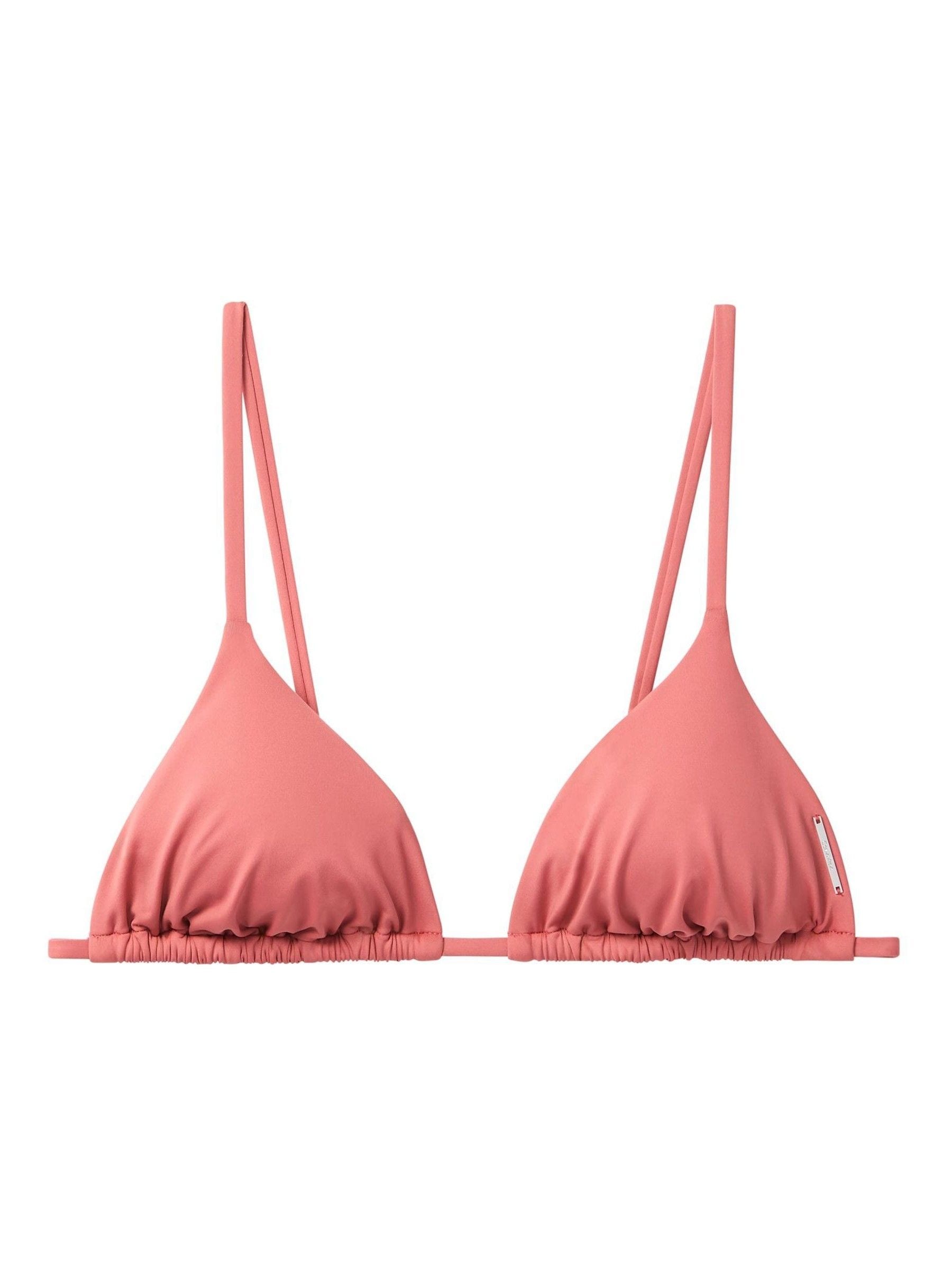 Calvin Klein Donna Rosso Top Bikini A Bralette Con Allacciatura Alla Caviglia