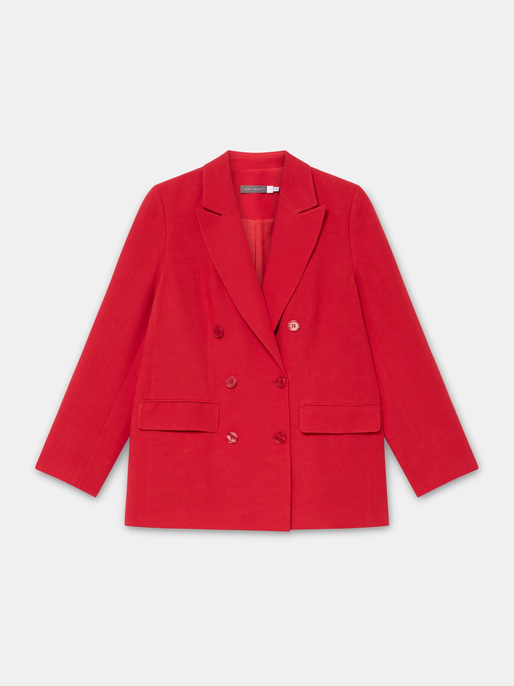 Mint Velvet Red Double Breasted Blazer