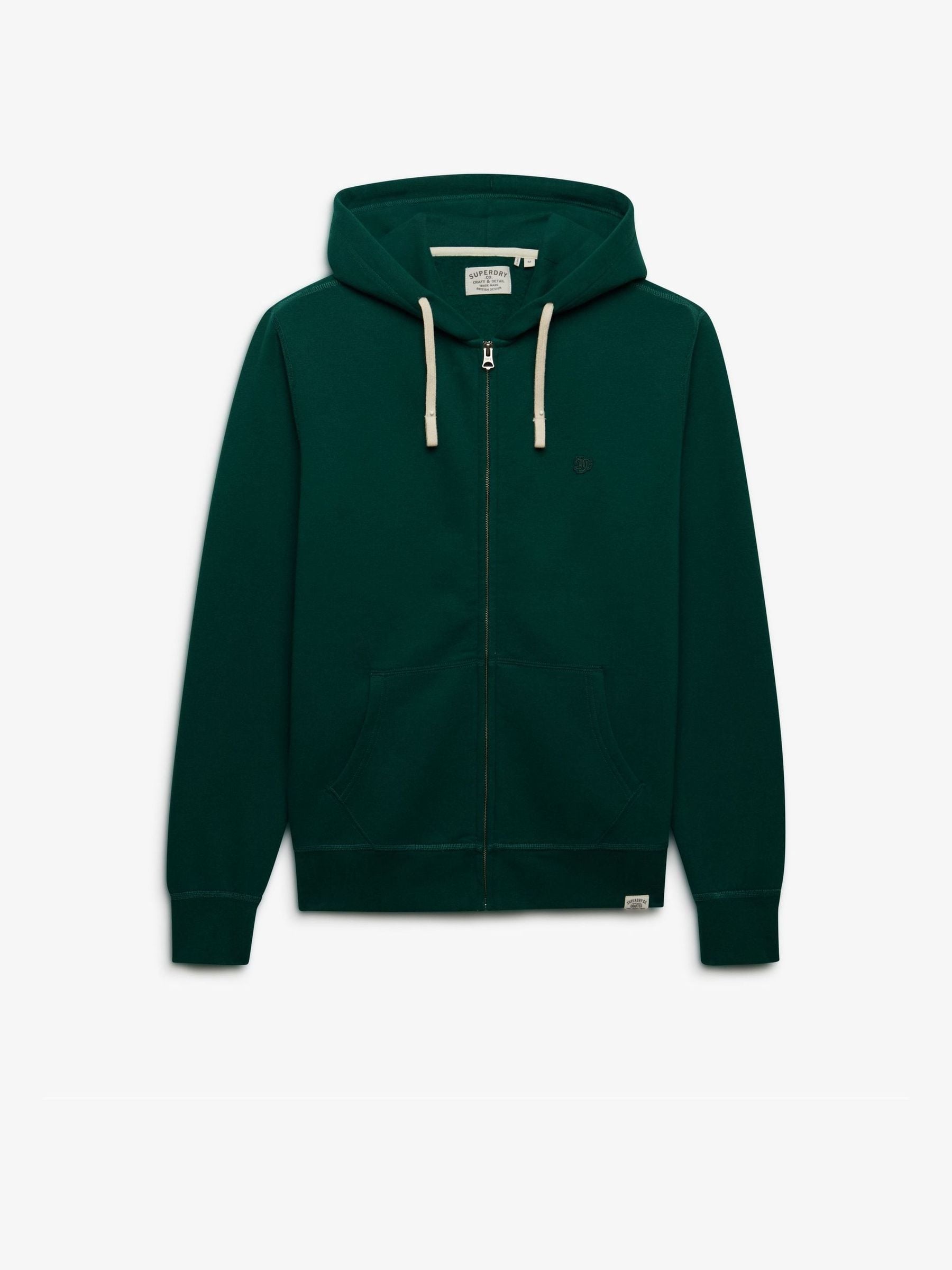 Superdry Grün Kapuzenpullover Mit Reißverschluss Und Monogramm - Bild 2