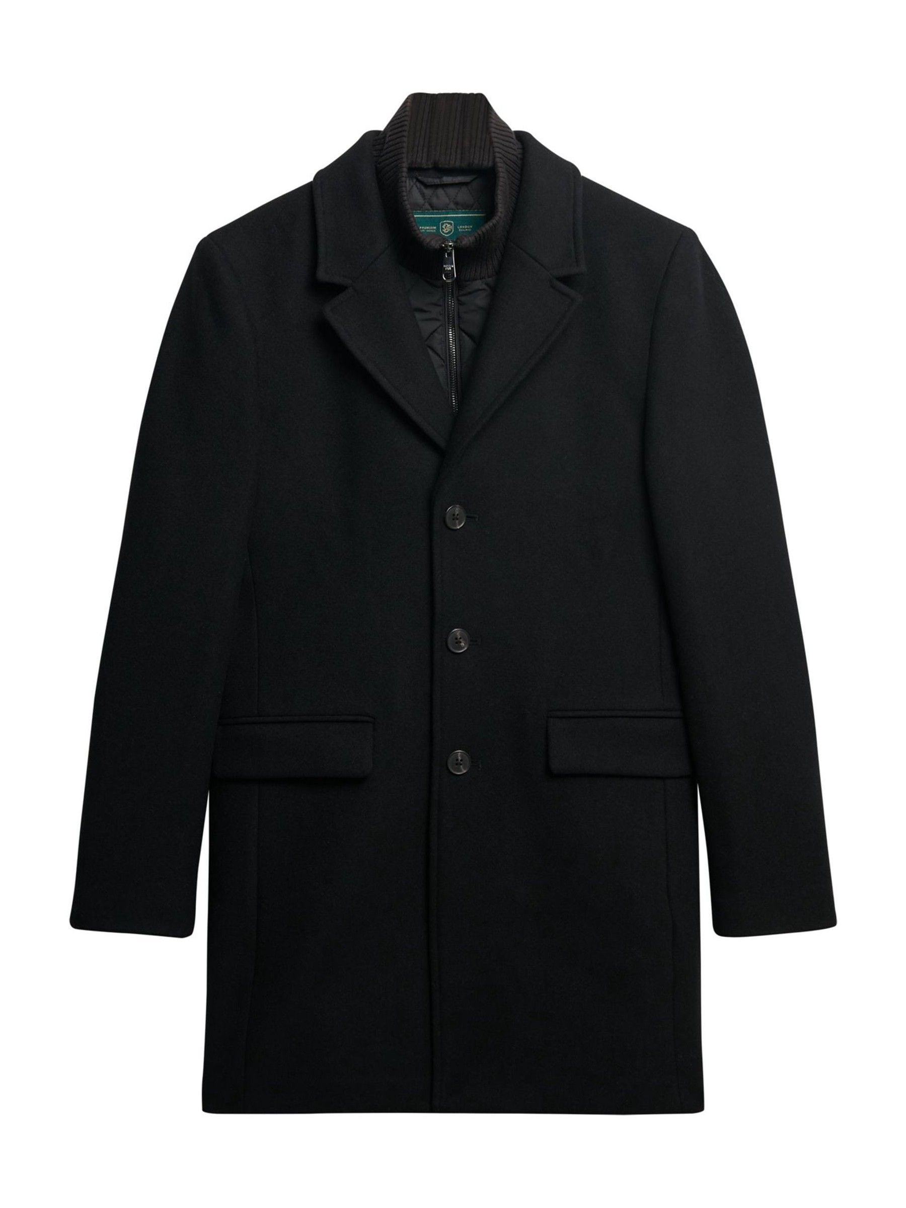 Superdry Schwarz Tailored Two-In-One Town Coat - Bild 1