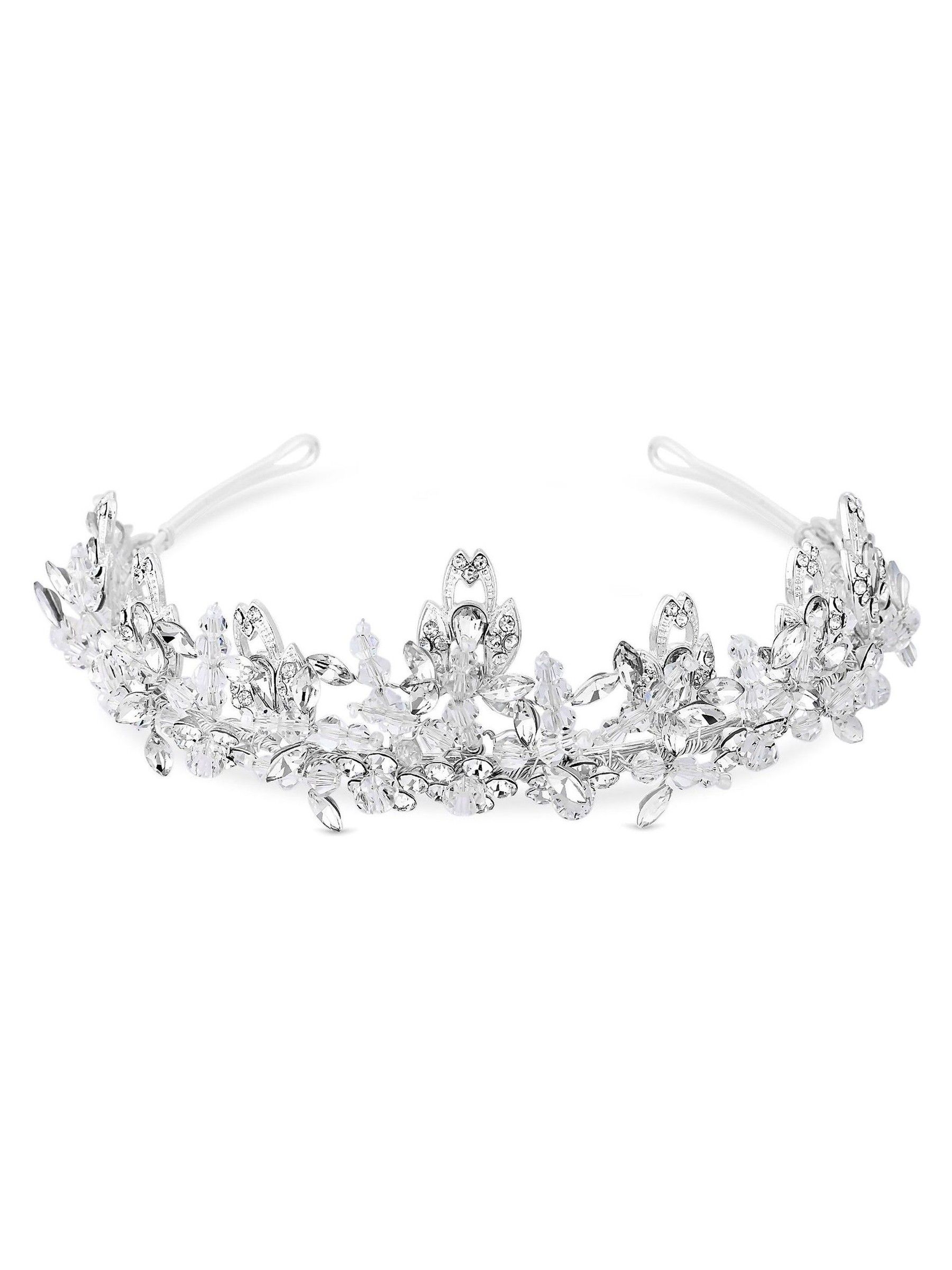 Jon Richard Damen Silber Sophia Bead And Crystal Statement Tiara - Geschenkbeutel - Image 1