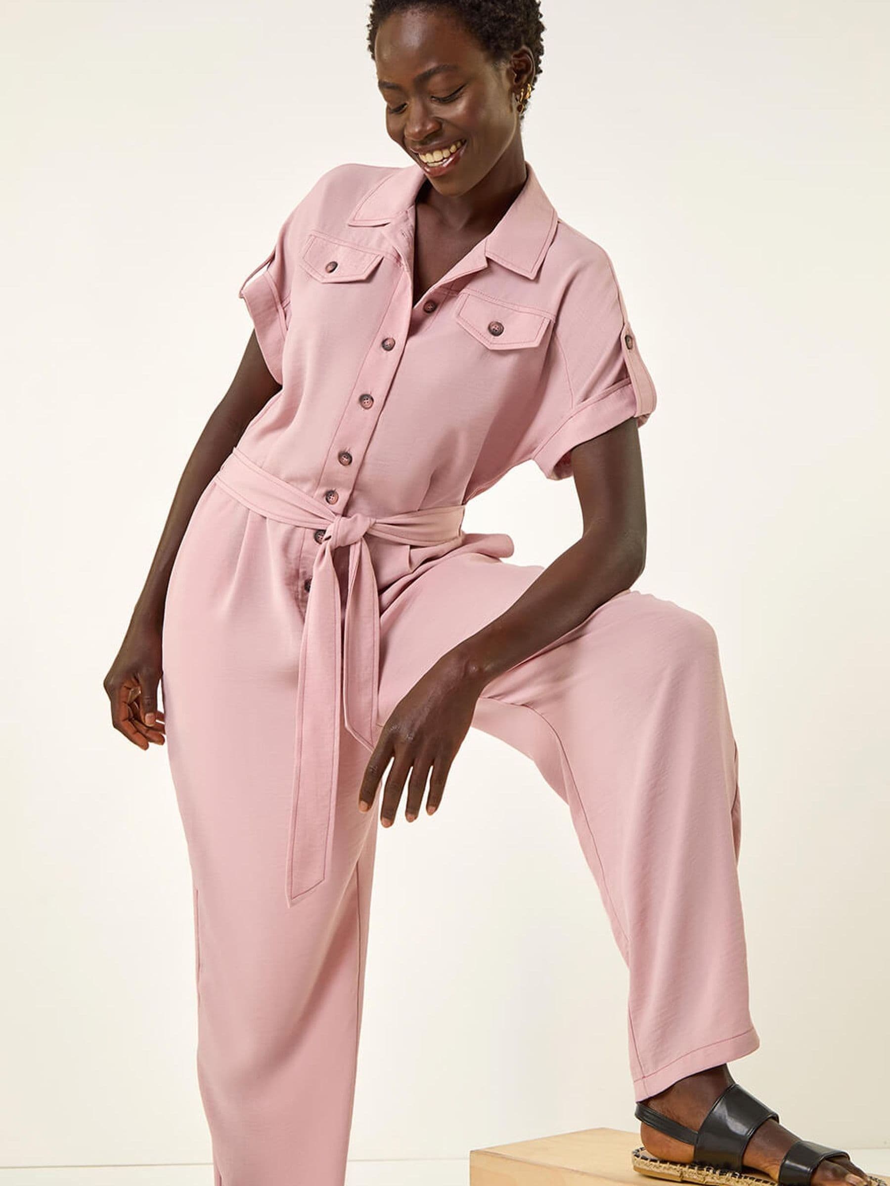 Roman Rosa Utility-Overall Mit Knöpfen - Image 1