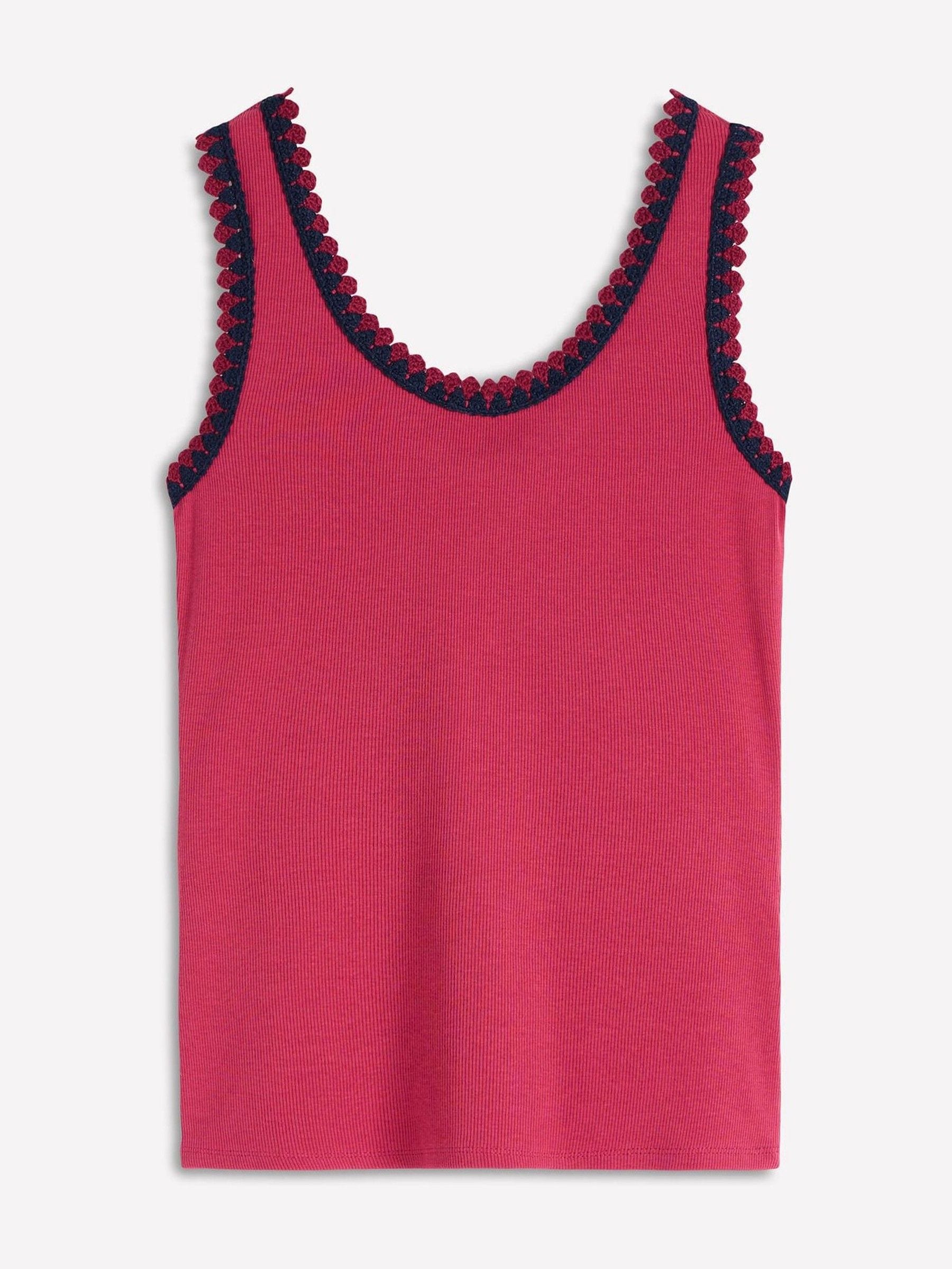 Boden Red Maddie Trim Detail Vest