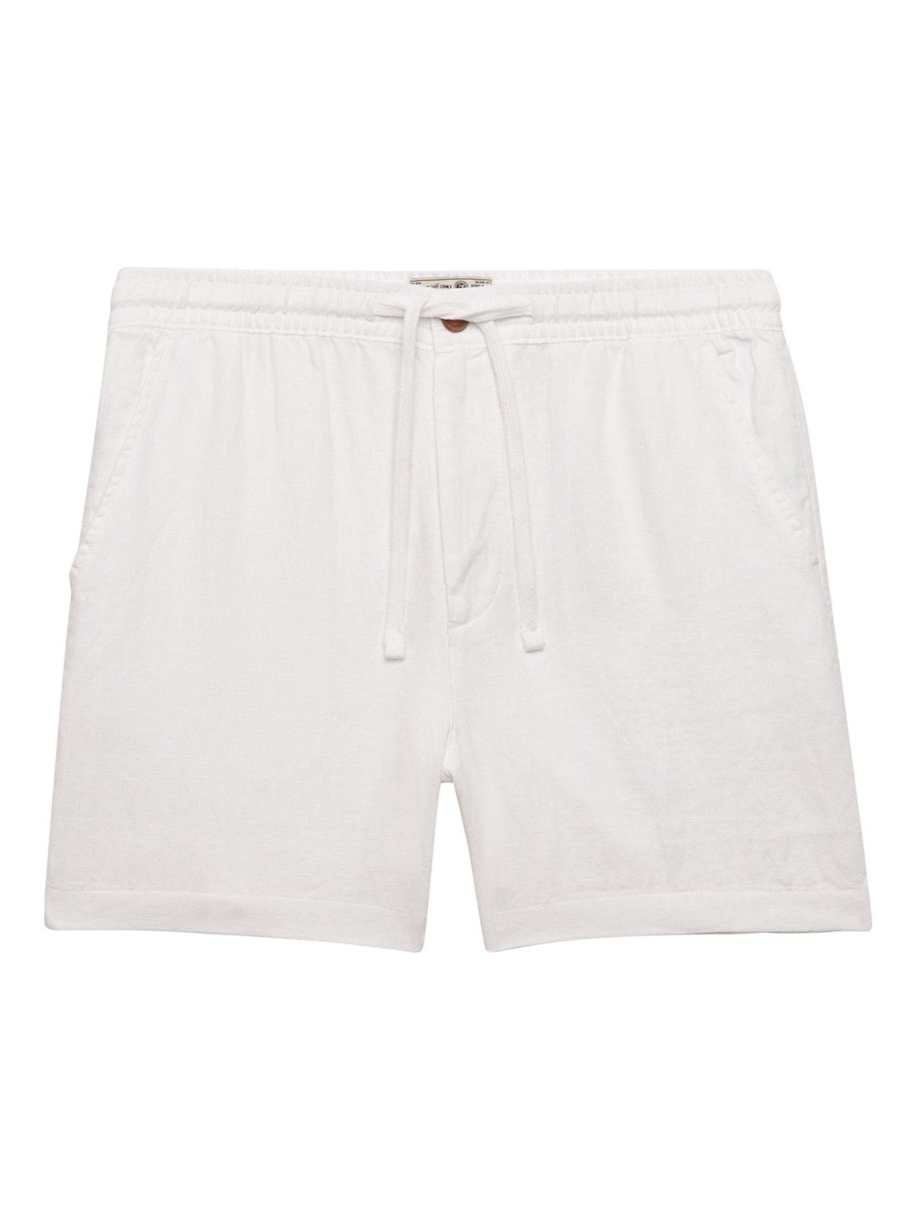 Superdry Weiß Leinenshorts - Bild 5
