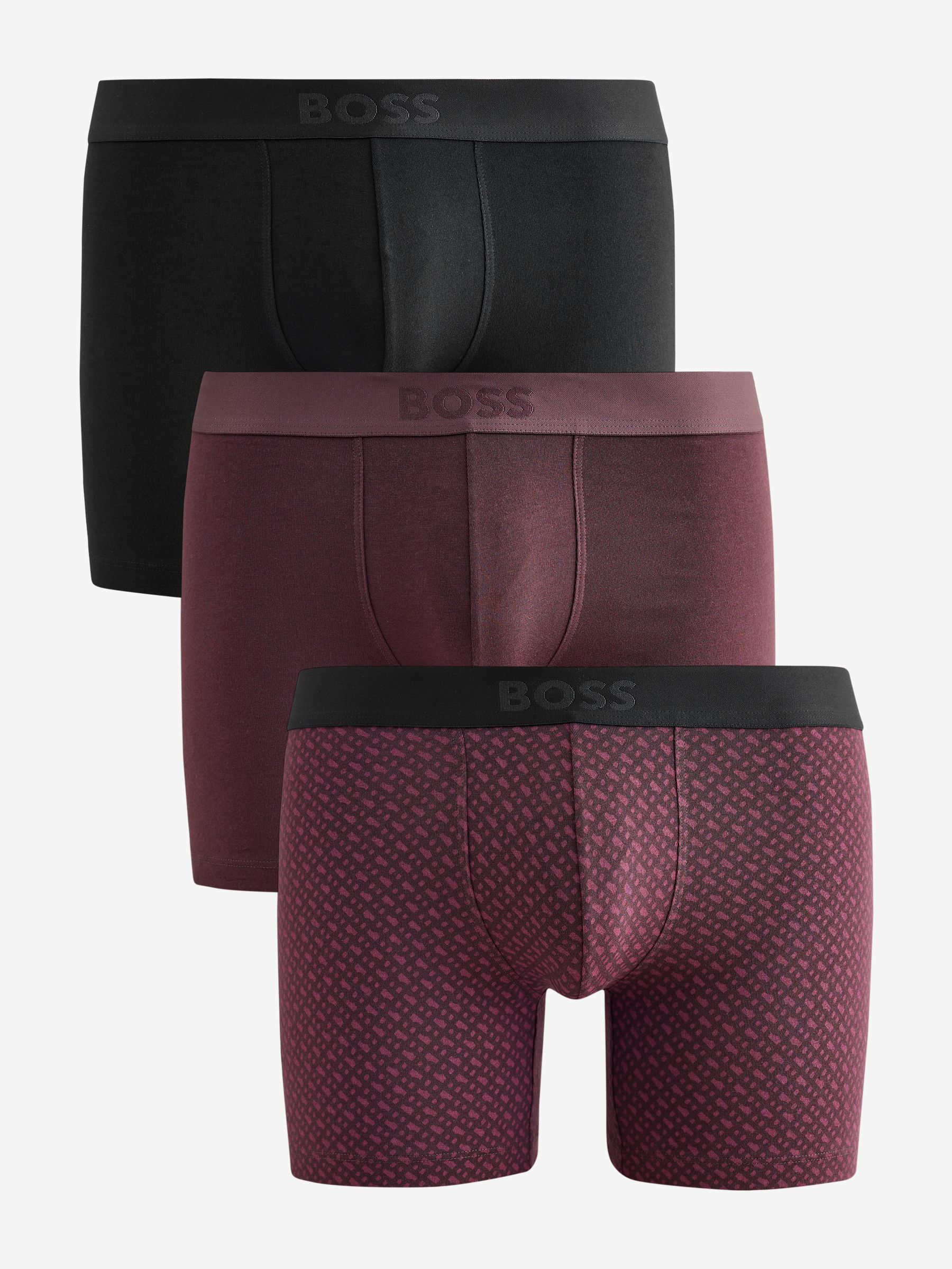 Boss Uomo Marrone Boxer Hipster One Logo 3 Confezione - Immagine 1