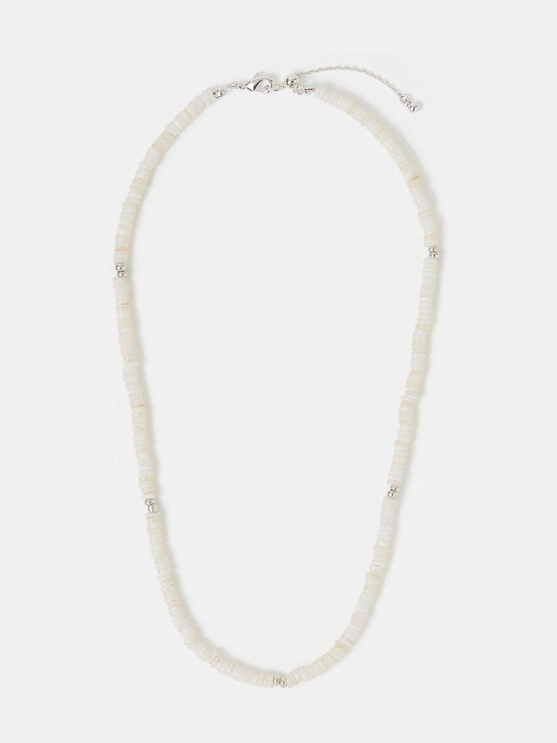 Next - Accessorize Sterling Silver-Plated Shell Beaded Necklace