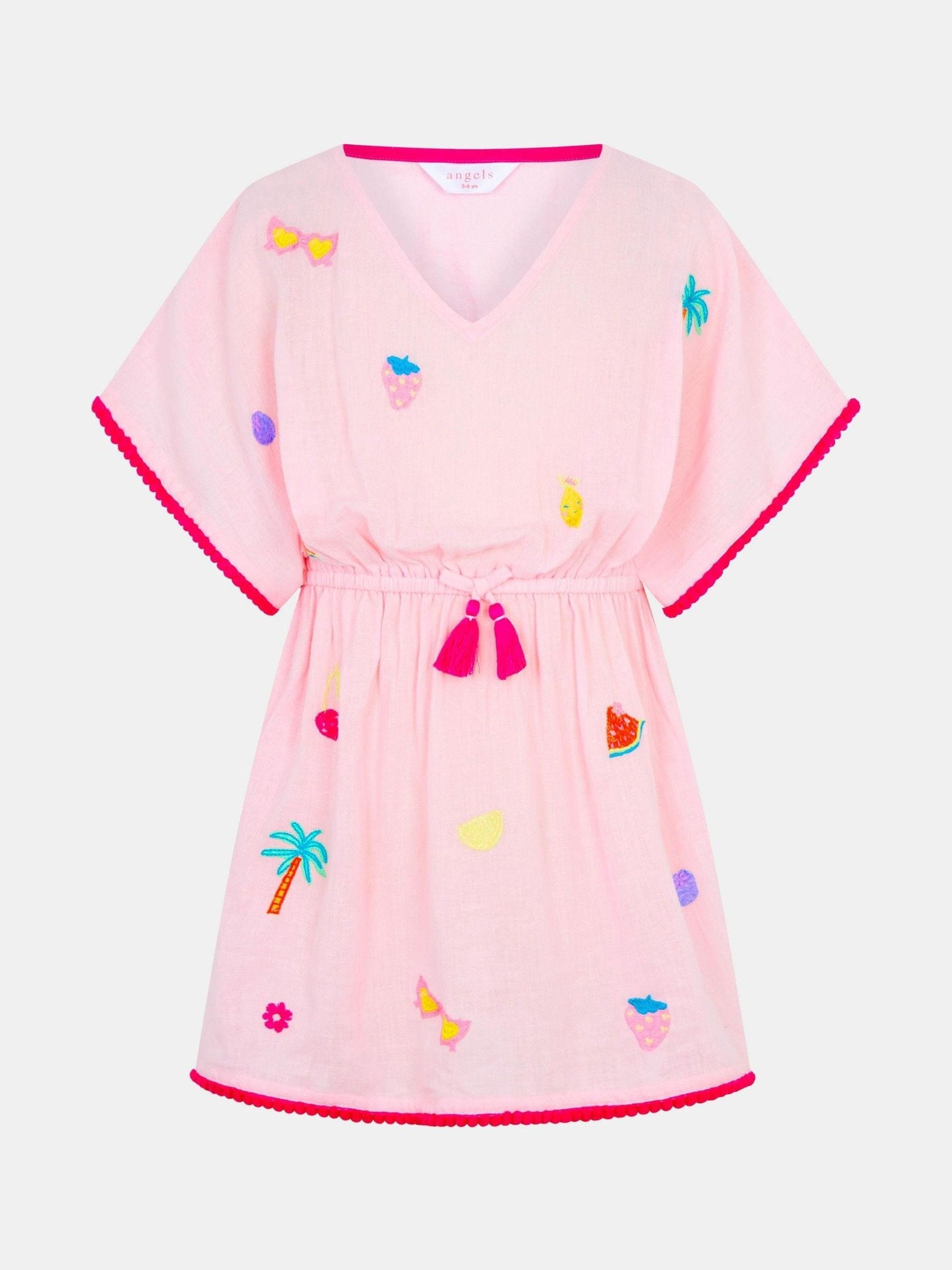 Angels By Accessorize Fruit Embroidered Cotton Kaftan