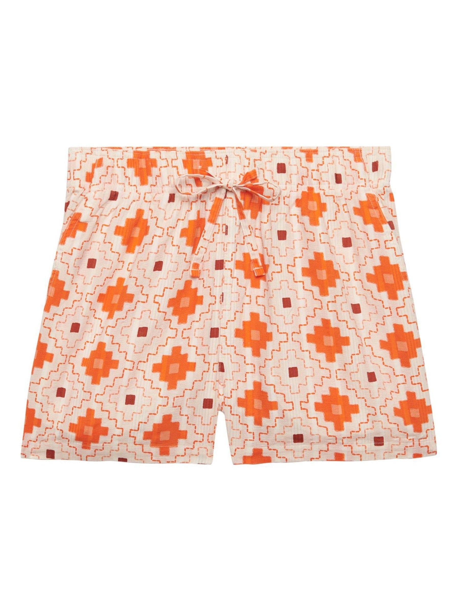Superdry Damen Orange Strandshorts Aus Baumwolle Mit Lochstickerei - Bild 1