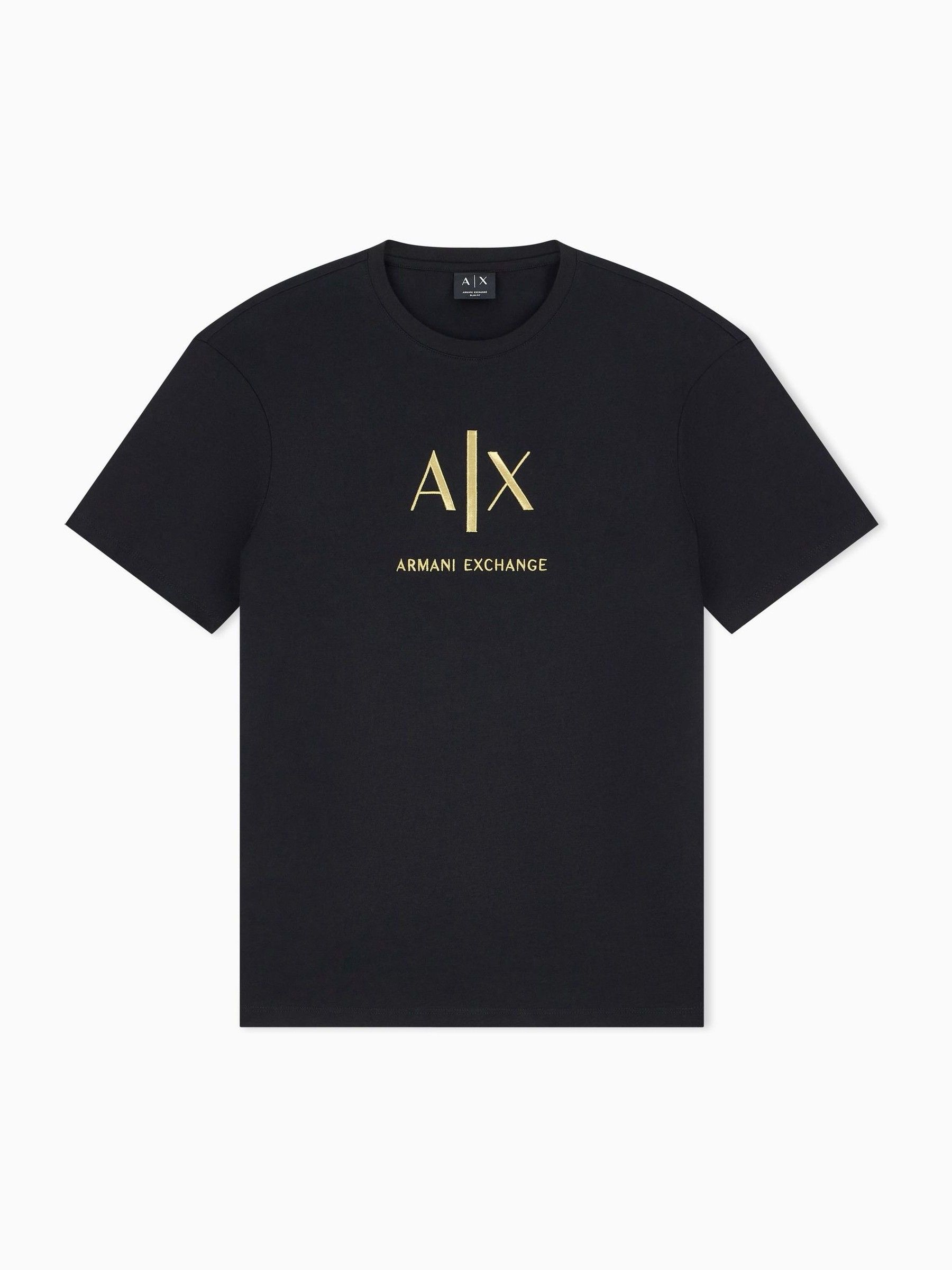 Armani Exchange Negro Regular-Fit Logo T-Shirt