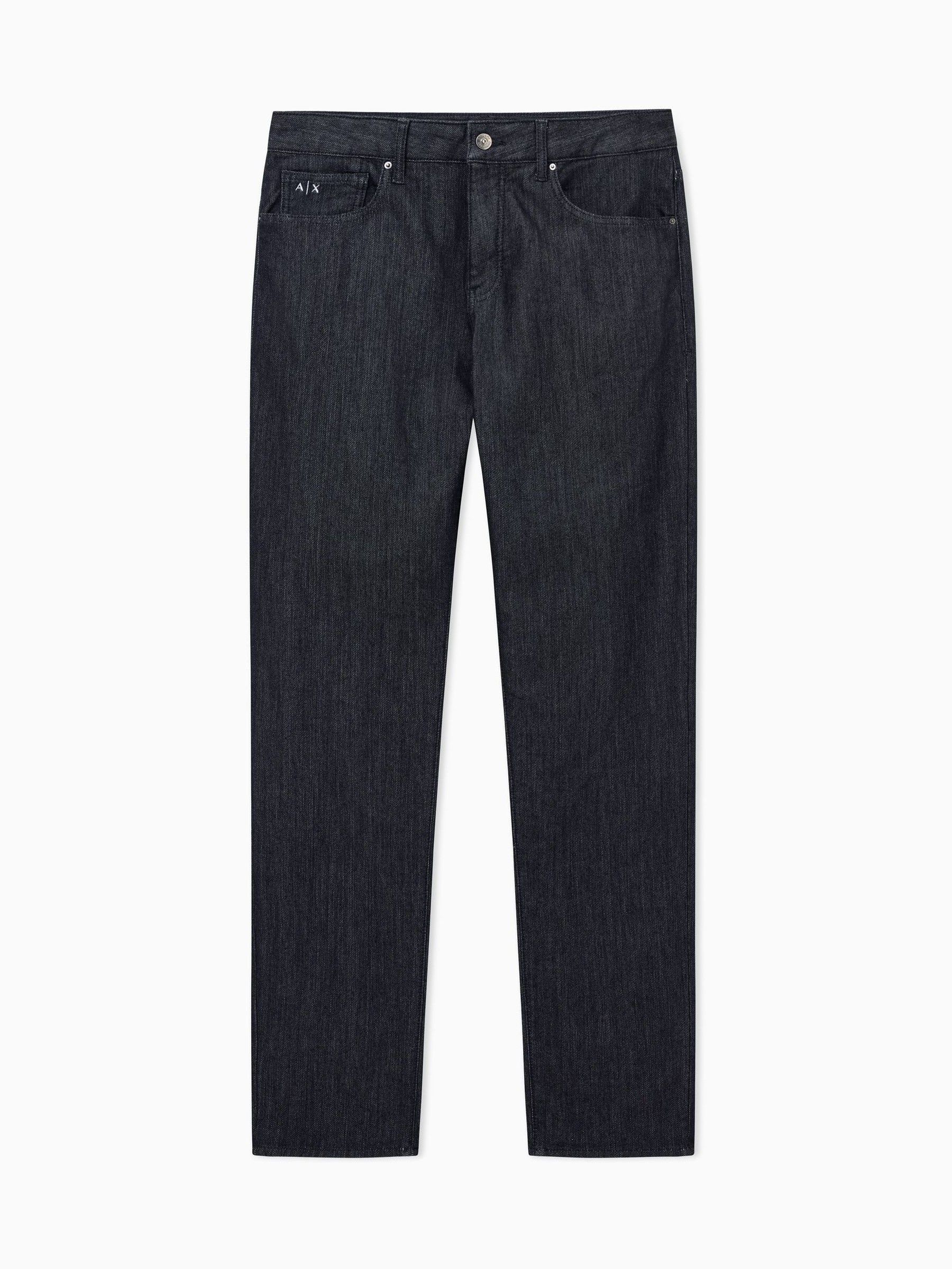 Armani Exchange Blue Slim-Fit Logo Jeans