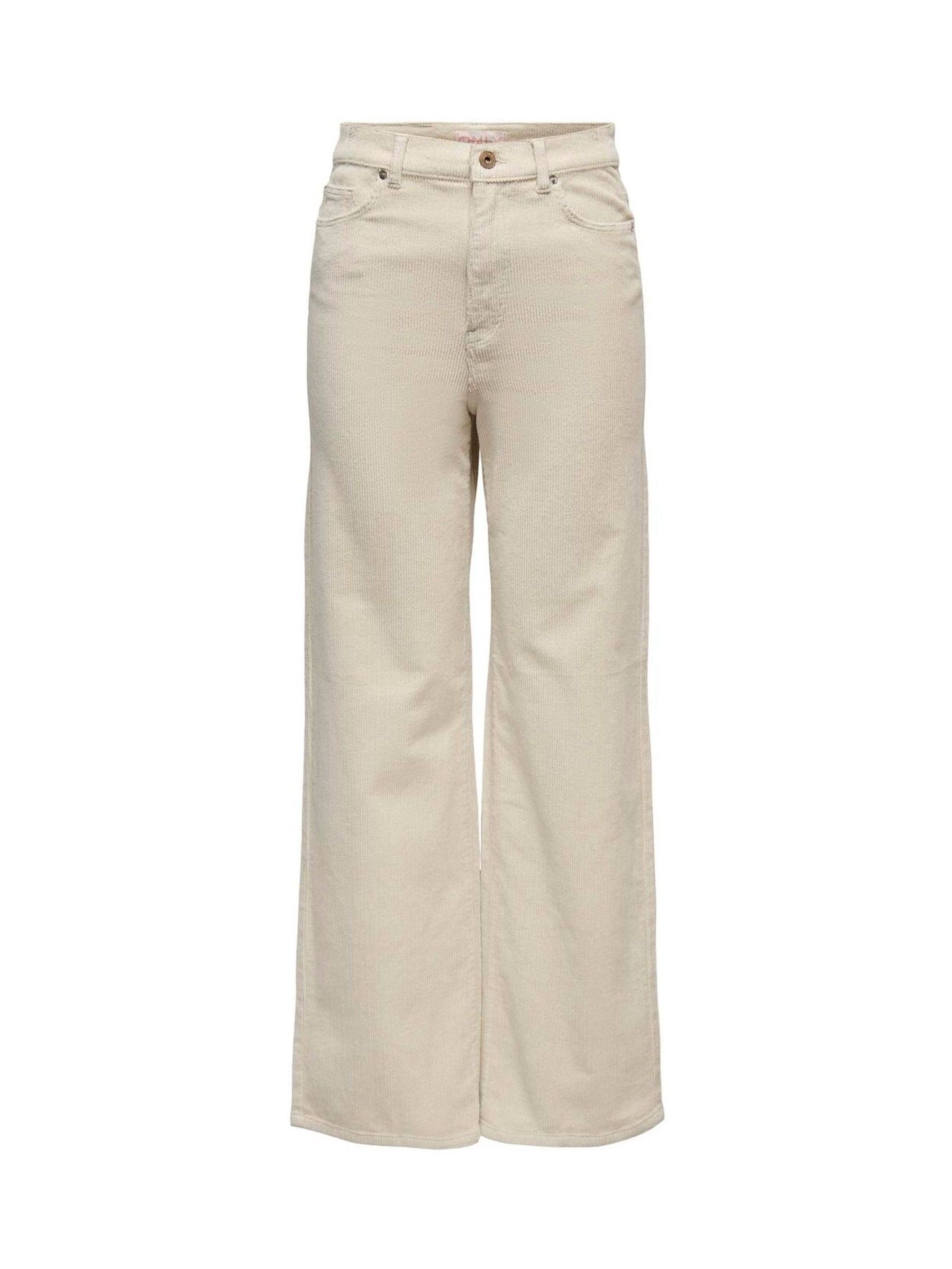 Only High Waist Wide Leg Corduroy Trousers