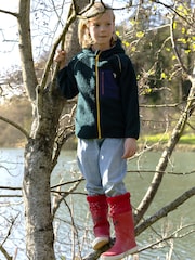 Verde - Chaqueta polar de borreguito con cremallera de Muddy Puddles - Imagen 1 de 4