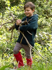 Verde - Chaqueta polar de borreguito con cremallera de Muddy Puddles - Imagen 2 de 4