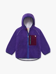 Morado - Chaqueta polar de borreguito con cremallera de Muddy Puddles - Imagen 3 de 4