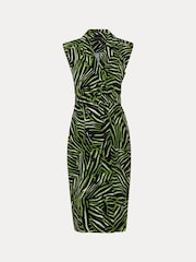 Phase Eight Green Trinny Zebra Trench Midi Dress - Image 6 of 6