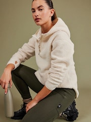 Khaki Green Fleece Lined Leggings - Image 1 of 9