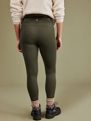 Khaki Green Fleece Lined Leggings - Image 4 of 9