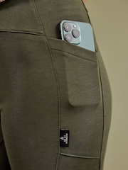 Khaki Green Fleece Lined Leggings - Image 6 of 9