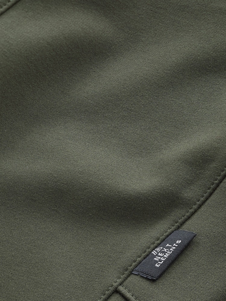 Khaki Green Fleece Lined Leggings - Image 8 of 9