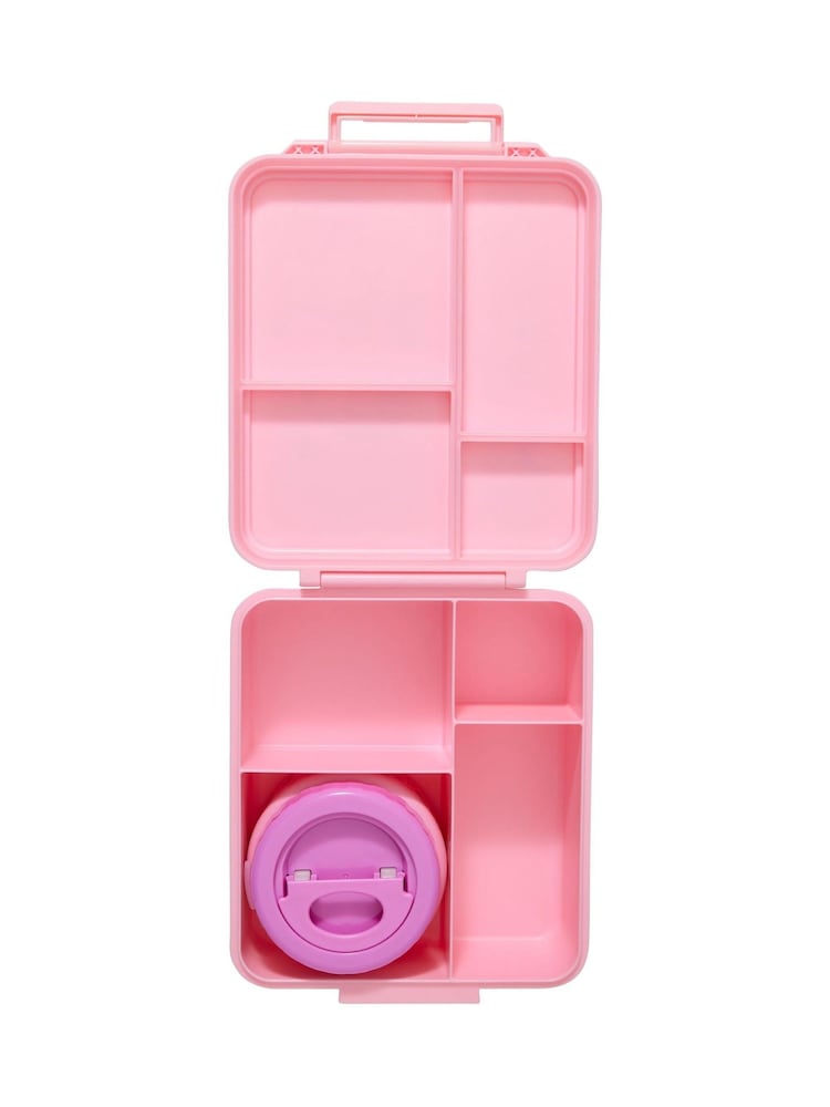 Smiggle Pink Wildflower Bento Lunchbox With Insulated Food Jar - Image 4 of 4 Smiggle Pink Wildflower Bento Lunchbox With Insulated Food Jar - Image 4 of 4
