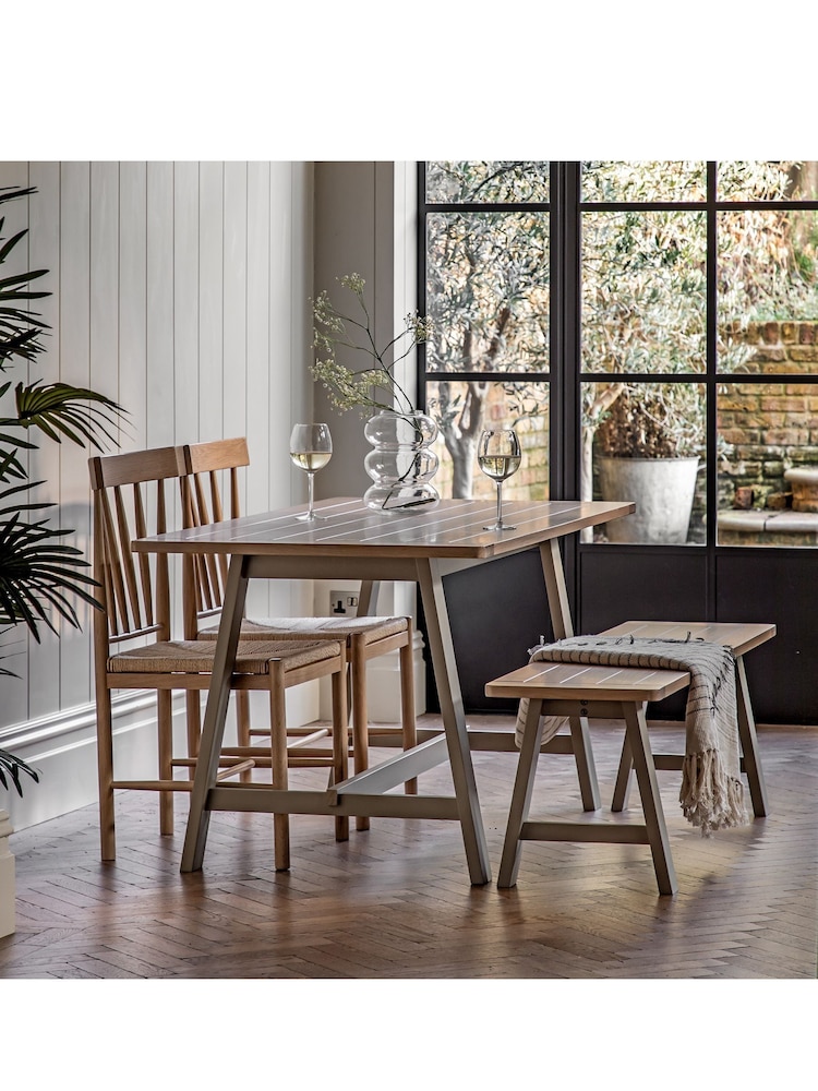 Gallery Home Prairie Cream Leroy Trestle Table - Image 1 of 6