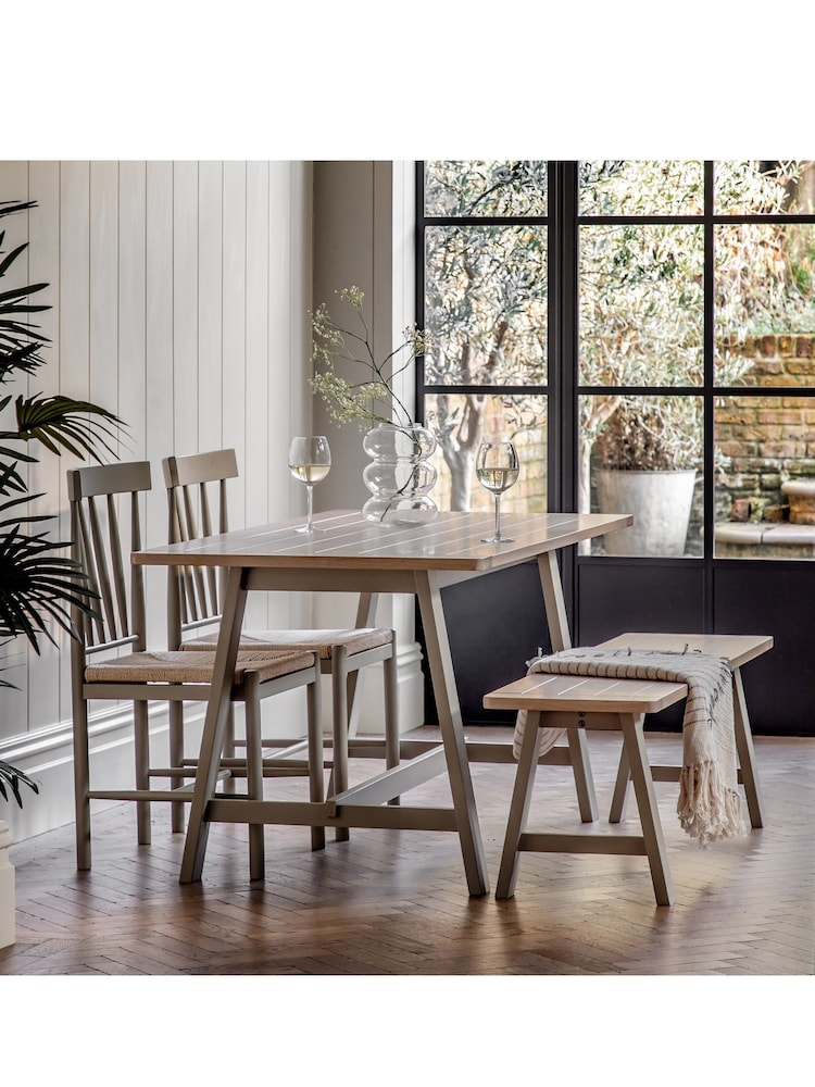 Gallery Home Prairie Cream Leroy Trestle Table - Image 2 of 6