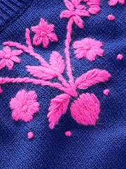 Boden Blue Monica Pointelle T-Shirt - Image 6 of 6