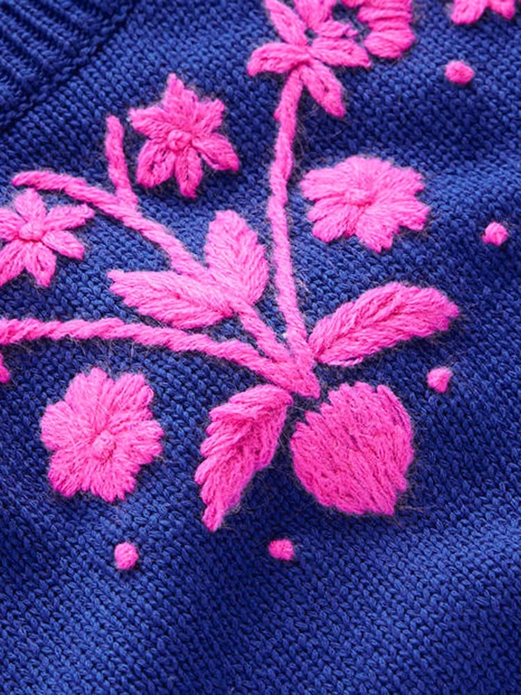 Boden Blue Monica Pointelle T-Shirt - Image 6 of 6 Boden Blue Monica Pointelle T-Shirt - Image 6 of 6