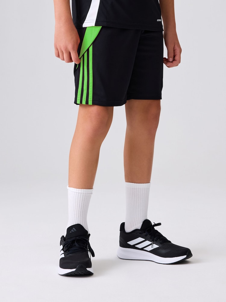 adidas Black/Green Tiro 24 Shorts - Image 1 of 6