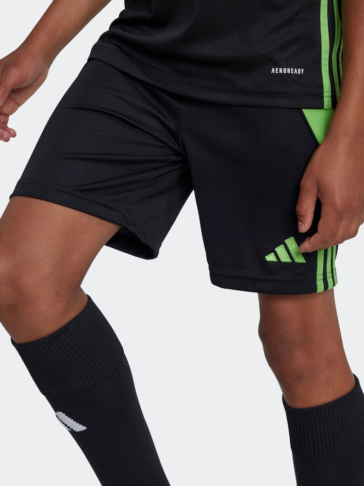 adidas Black/Green Tiro 24 Shorts - Image 2 of 6