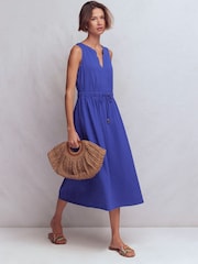 Boden Blue Delphine Midi Jersey Dress - Image 5 of 6