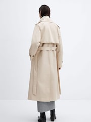 Mango Brown Double-Button Trench Coat - Image 3 of 8
