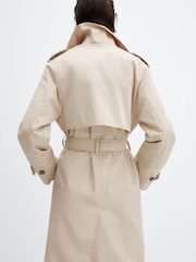 Mango Brown Double-Button Trench Coat - Image 5 of 8