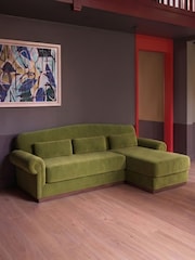 Swoon Fern Aberton Easy Velvet Right Hand Corner Sofa - Image 1 of 6