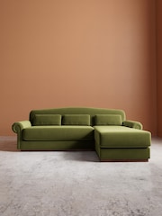 Swoon Fern Aberton Easy Velvet Right Hand Corner Sofa - Image 2 of 6