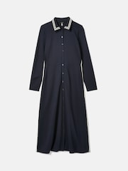 Joules Pia Navy Blue Button Down Ponte Jersey Dress - Image 5 of 5
