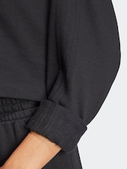adidas Black ALL SZN Crop 100% Cotton Hoodie - Image 4 of 7