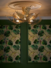 Clarke and Clarke Gold Gold Leaf Chandelier - Image 1 of 5