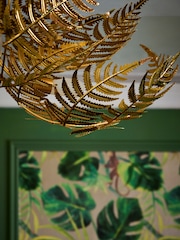 Clarke and Clarke Gold Gold Leaf Chandelier - Image 4 of 5