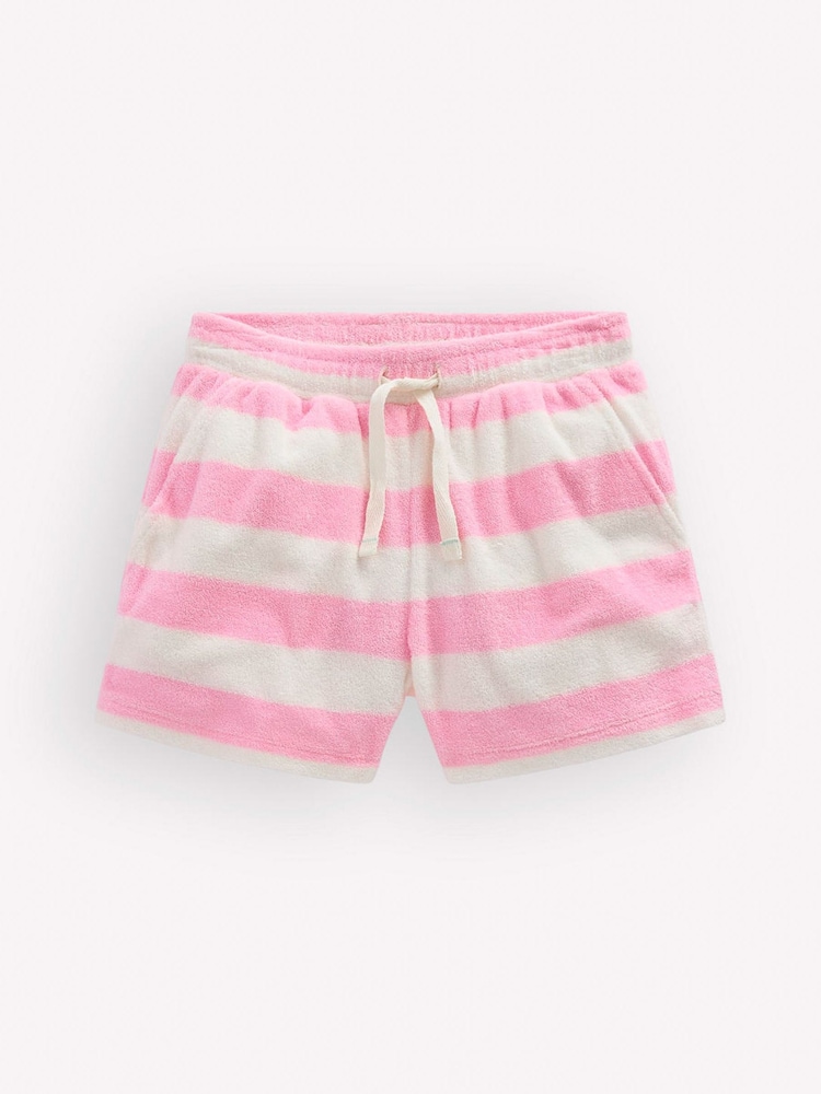 Boden Pink Patch Pocket Towelling Shorts - Image 1 of 3