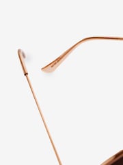 Rose Gold Classic Aviator Style Sunglasses - Image 6 of 6