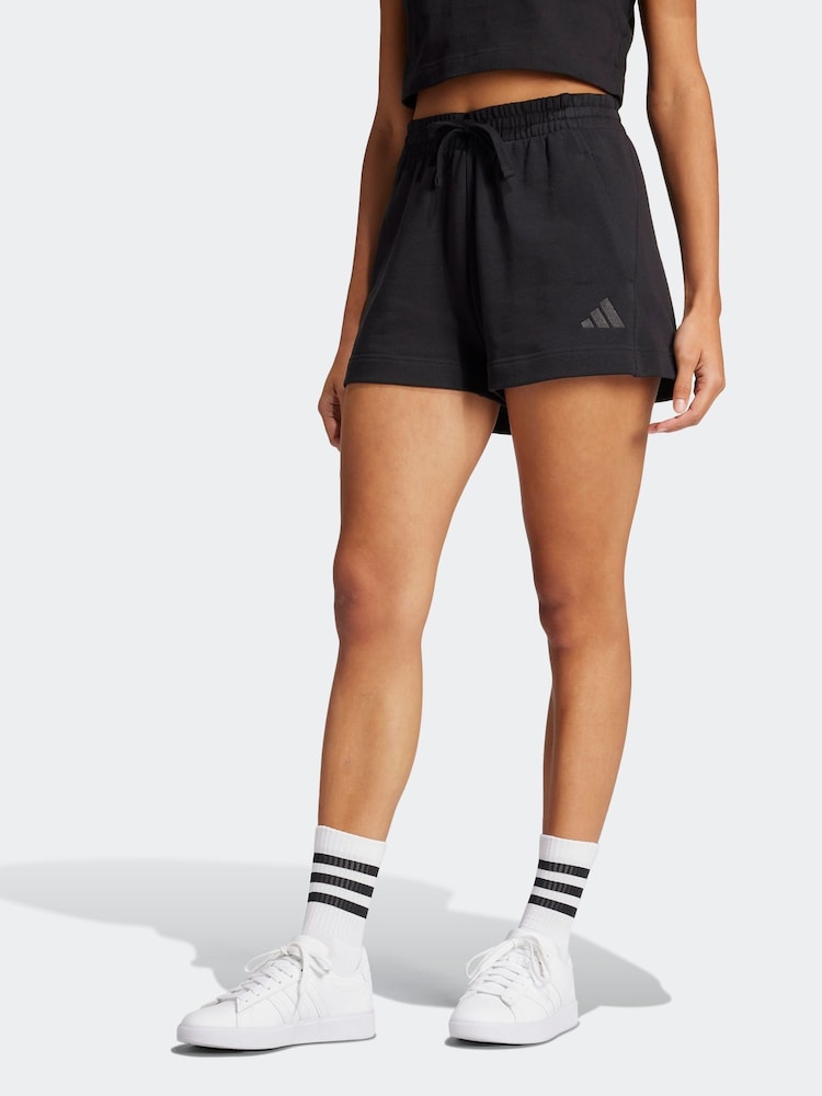 adidas Black ALL SZN French Terry 100% Cotton Shorts - Image 1 of 7