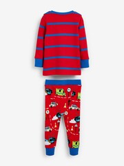 Modro-rdeča črtasta z vozili - Pižama Snuggle 3 Pack (9mths-8yrs) - Slika 1 iz 12