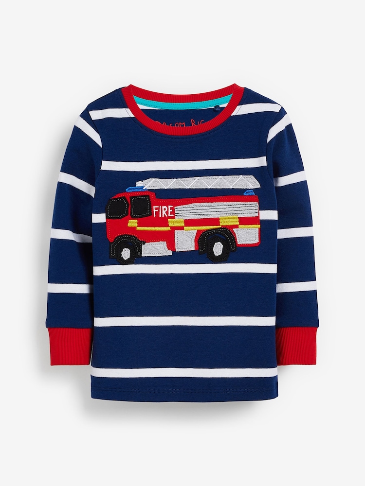 Blue/Red Stripe Vehicles Snuggle Pyjamas 3 Pack (9mths-12yrs) - Image 3 of 12