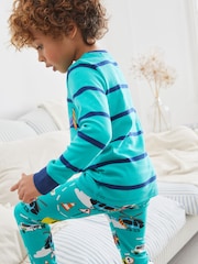 Modro-rdeča črtasta z vozili - Pižama Snuggle 3 Pack (9mths-8yrs) - Slika 5 iz 12