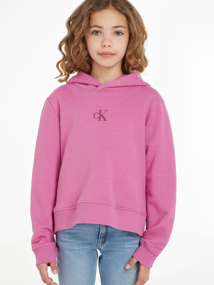Buy Calvin Klein Kids Purple Logo Hoodie from Next Latvia